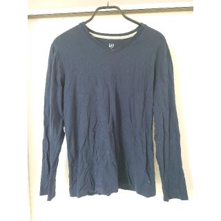 ギャップ(GAP)のGAP　長袖　Vネック　ネイビー(Tシャツ/カットソー(七分/長袖))