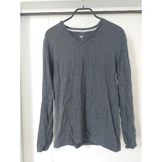 ギャップ(GAP)のGAP　長袖　Vネック　ダークグレー(Tシャツ/カットソー(七分/長袖))