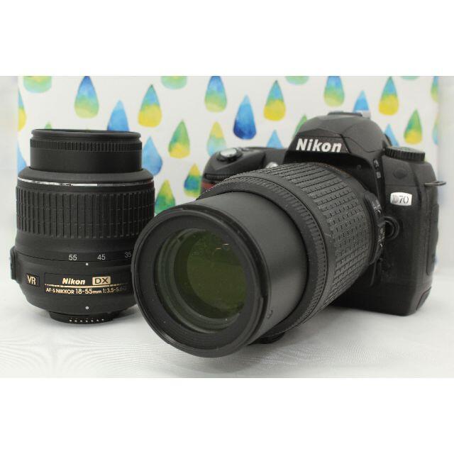 Nikon 一眼レフ D70 Wズームレンズセット★簡単撮影★初心者おすすめ★