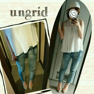 アングリッド(Ungrid)のungrid ヴィンテージブリーチサルエルデニム (デニム/ジーンズ)