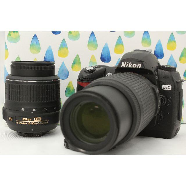 Nikon 一眼レフ D70 Wズームレンズセット★簡単撮影★初心者おすすめ★