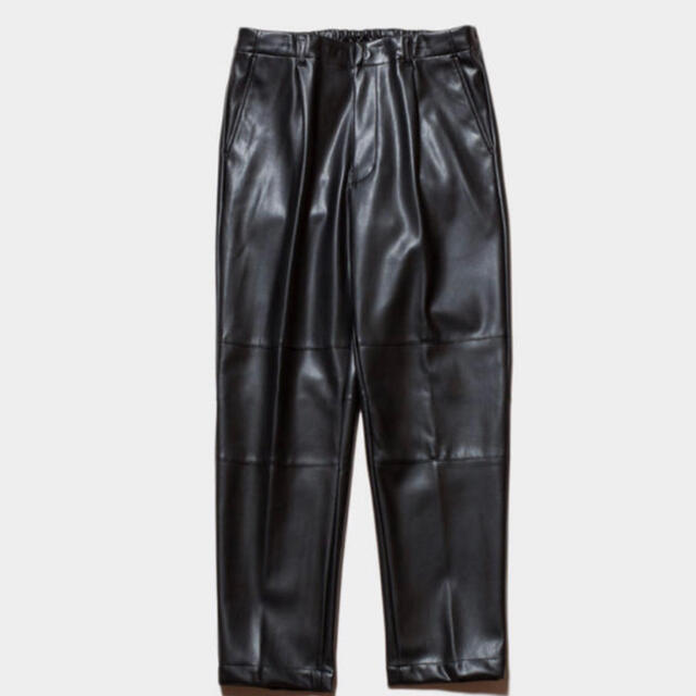 stein FAKE LEATHER TROUSERS(BLACK) シュタイン