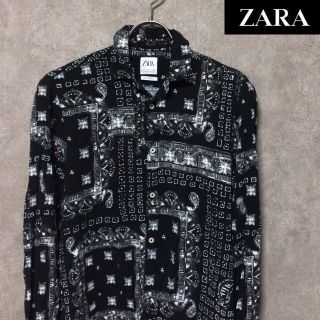 ザラ(ZARA)の【完売品】 ZARA バンダナ柄 レーヨン シャツ ブラック(シャツ)