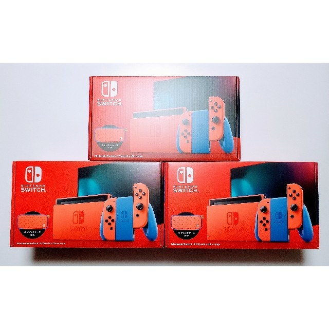 3台 Nintendo Switch マリオレッド×ブルー セット本体 | フリマアプリ ラクマ