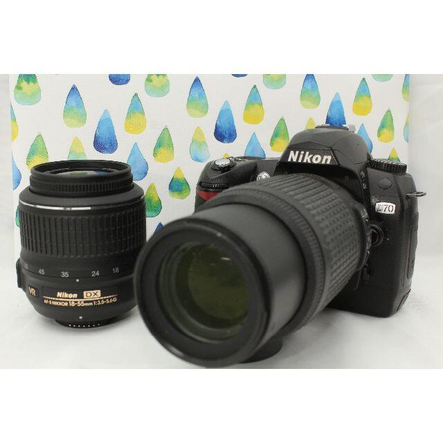 Nikon 一眼レフ D70 Wズームレンズセット☆簡単撮影☆初心者おすすめ☆-