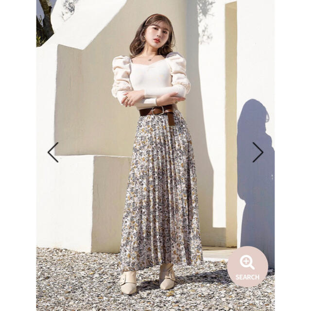 別倉庫からの配送】 美品 eimy istoire Shannon flower プリーツ