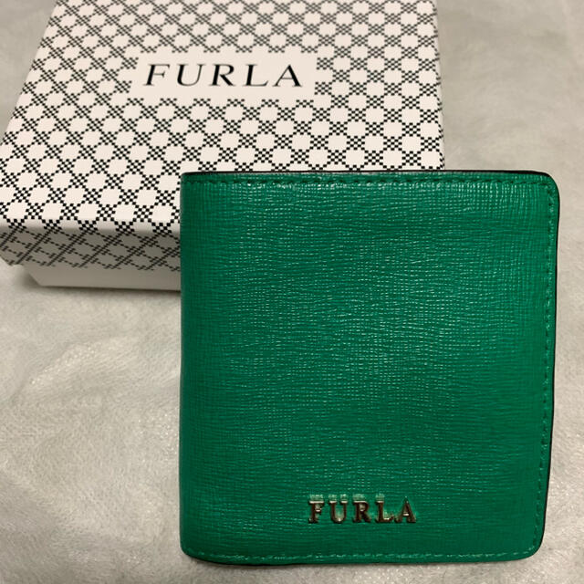 フルラ　FURLA 三つ折りコンパクトウォレット　グレーグリーン　財布　2