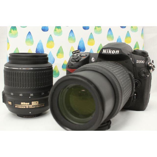 安心 保証 Nikon 一眼レフ D200 Wズームレンズセット☆WIFI機能 - 通販