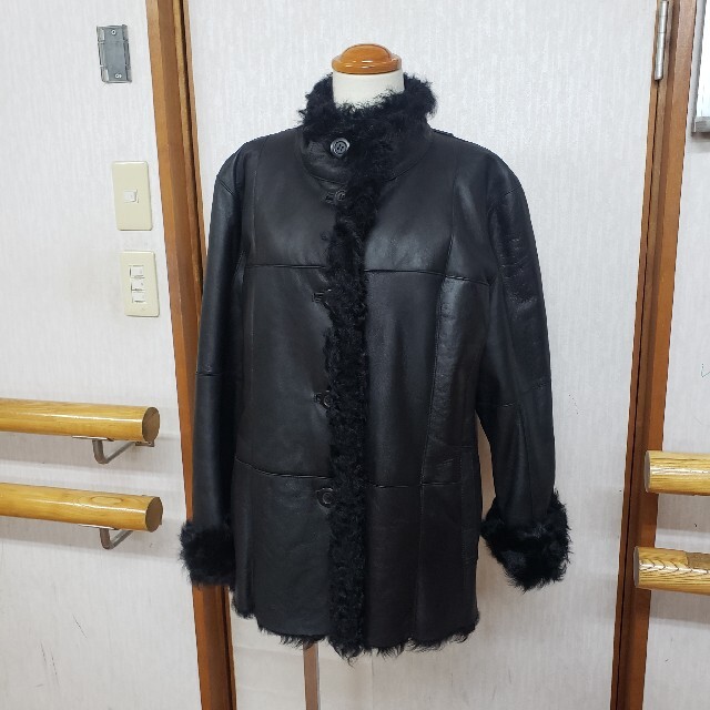 お気に入り】 国内正規品】 レザーコート ヴェルサーチ ムートン