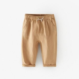 ザラキッズ(ZARA KIDS)の新品未使用✳︎zara kids ドローストリングリネンパンツ　110cm(パンツ/スパッツ)