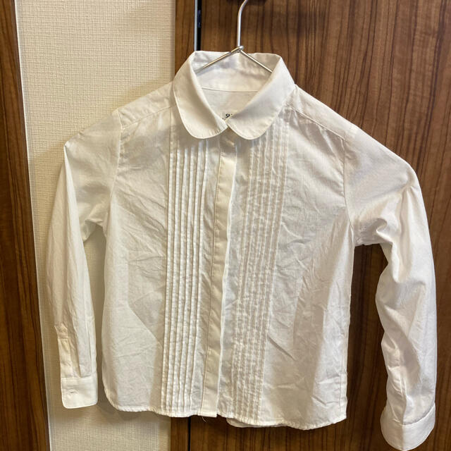 SHIPS KIDS(シップスキッズ)の（中古・美品）ships キッズ　120 白ブラウス キッズ/ベビー/マタニティのキッズ服女の子用(90cm~)(ブラウス)の商品写真