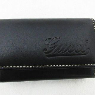 グッチ(Gucci)の新品未使用  GUCCI/グッチ 本革 レザー 6連キーケース 筆記体ロゴ(キーケース)