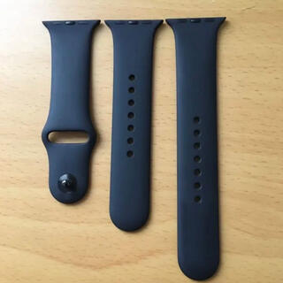 アップルウォッチ(Apple Watch)のアップルウォッチ Apple Watch 純正ベルト 38㎜ ブラック(ラバーベルト)
