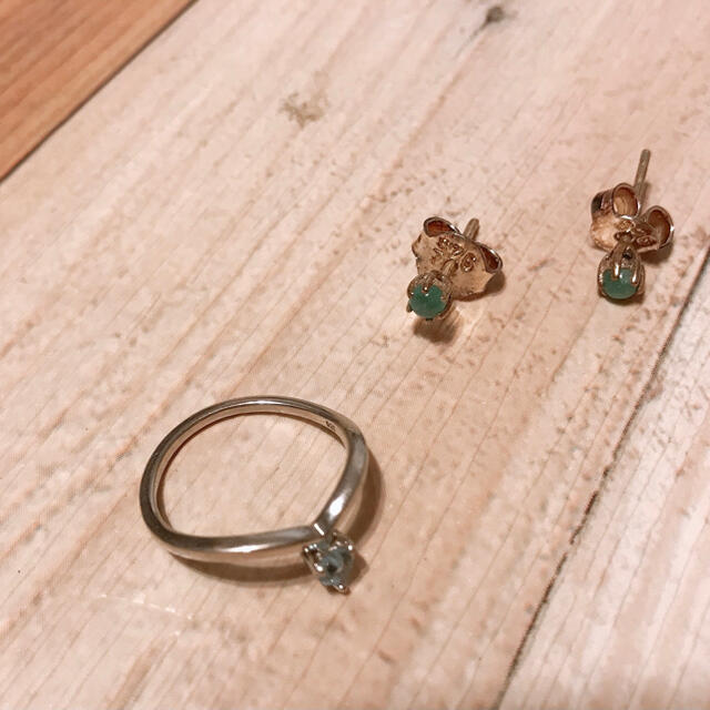 リングとピアス　セット レディースのアクセサリー(リング(指輪))の商品写真