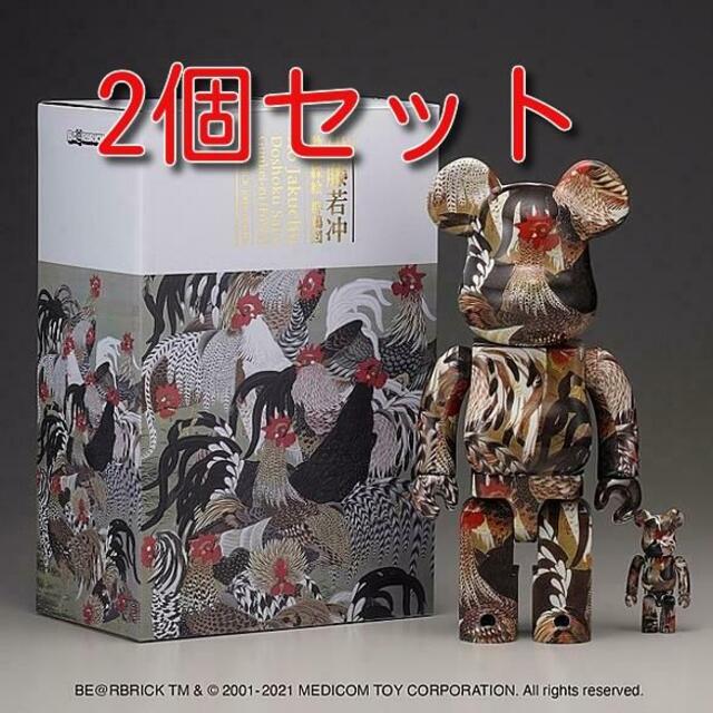 ２個セット　BE@RBRICK 伊藤若冲「群鶏図」100% & 400%