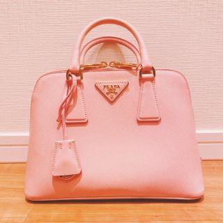 PRADA プラダ サフィアーノ バイカラーバッグ 鞄 赤 レッド ベルニーチェゴールド金具