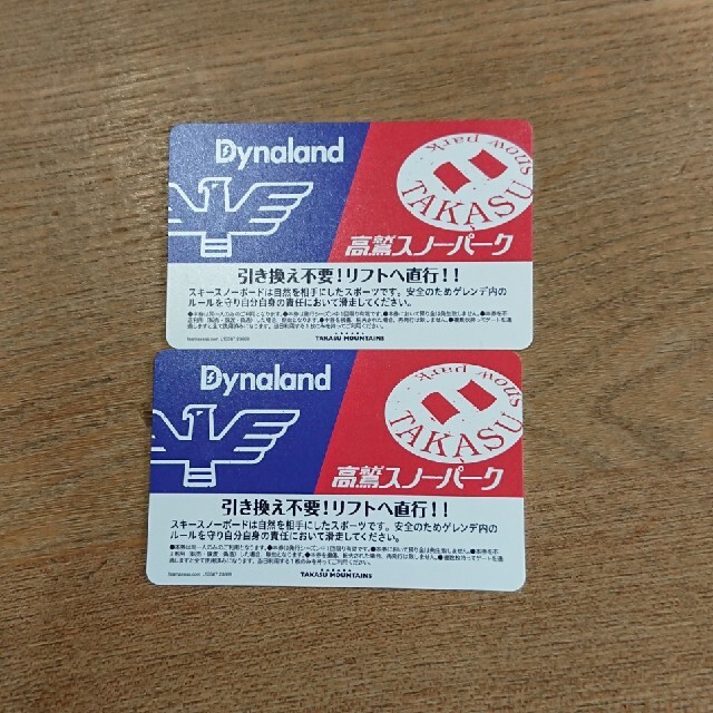 高鷲スノーパーク ダイナランド リフト券 チケットの施設利用券(スキー場)の商品写真