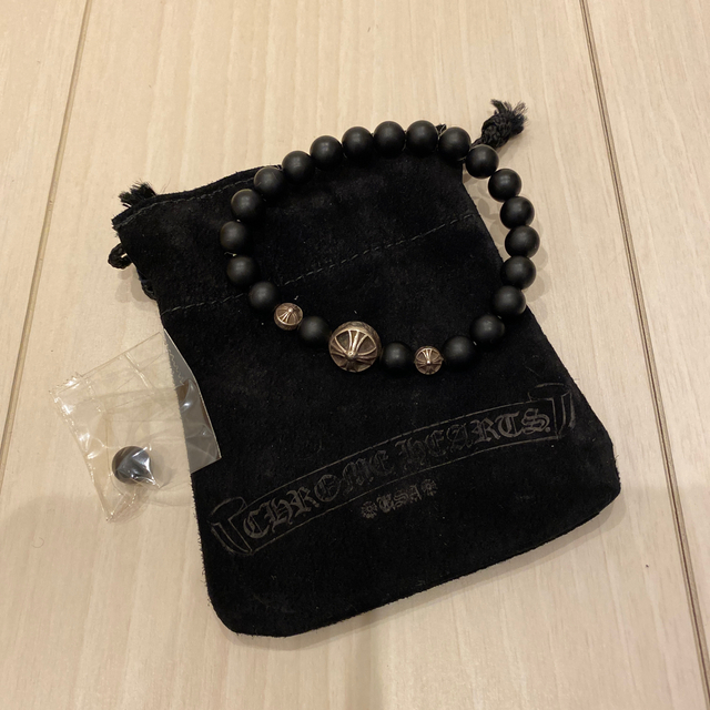 Chrome Hearts(クロムハーツ)のヨッシー様専用　クロムハーツ ブラックビーズ バングル メンズのアクセサリー(ブレスレット)の商品写真