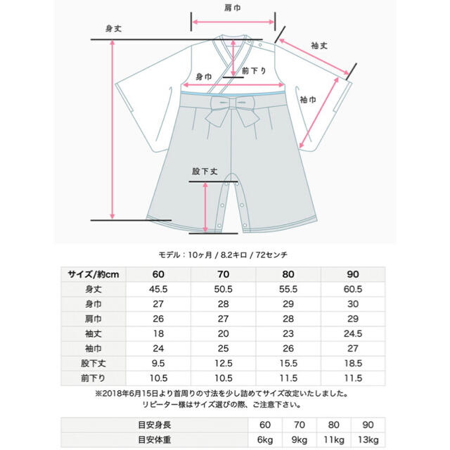 ベビー袴　90 女の子　ひな祭り キッズ/ベビー/マタニティのベビー服(~85cm)(ロンパース)の商品写真