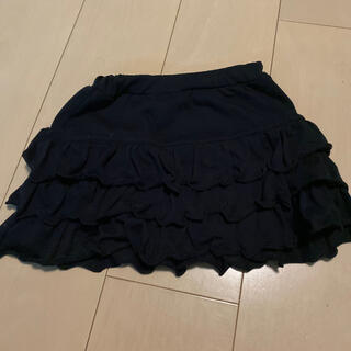 ユニクロ(UNIQLO)の子供服　ユニクロ　フリルスカート　110 黒色　送料込み(スカート)