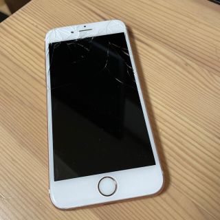 アイフォーン(iPhone)の【画面割れ】iPhone 6s 16G SIMロック解除済み　ピンクゴールド(スマートフォン本体)