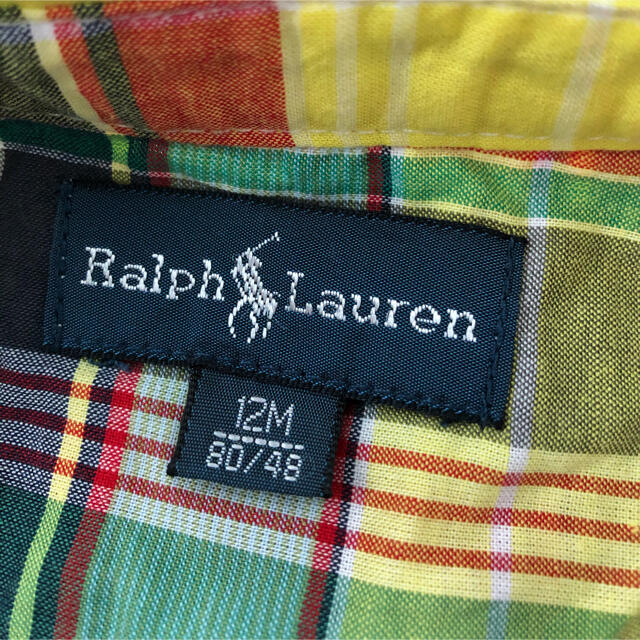 Ralph Lauren(ラルフローレン)のラルフローレン　シャツ　デニム　オーバーオール キッズ/ベビー/マタニティのベビー服(~85cm)(カバーオール)の商品写真