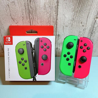 ニンテンドースイッチ(Nintendo Switch)の美品 人気カラー スプラトゥーン Switch 左右セット ジョイコン(その他)