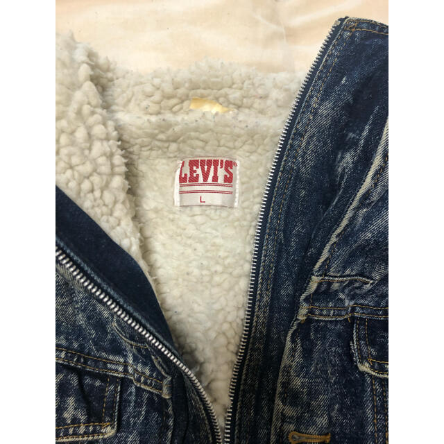 Levi's(リーバイス)のlevis リーバイス　デニムジャケット　ボア　フード レディースのジャケット/アウター(Gジャン/デニムジャケット)の商品写真