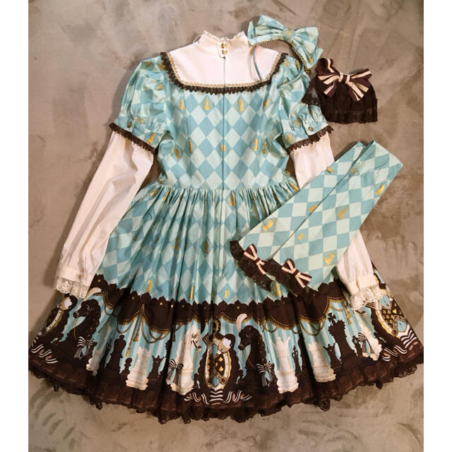 Angelic Pretty(アンジェリックプリティー)のangelic pretty chess chocolate ワンピース OP レディースのワンピース(ひざ丈ワンピース)の商品写真