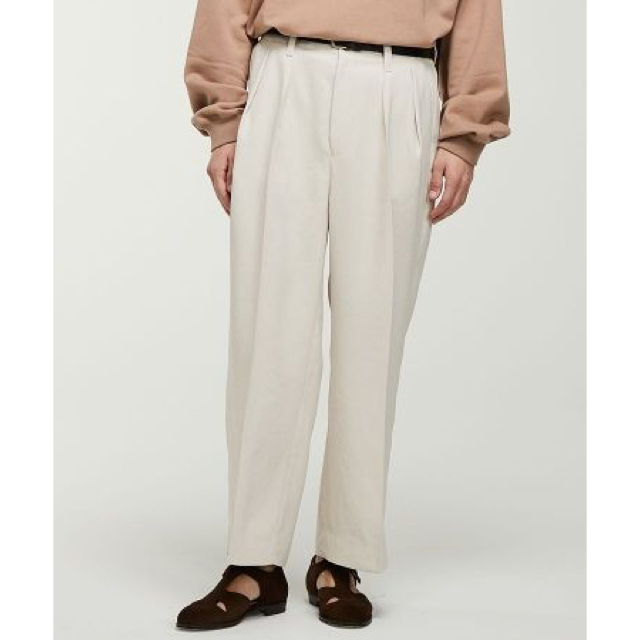 LIDNM BAGGY WIDE TROUSERS WHITE/ M