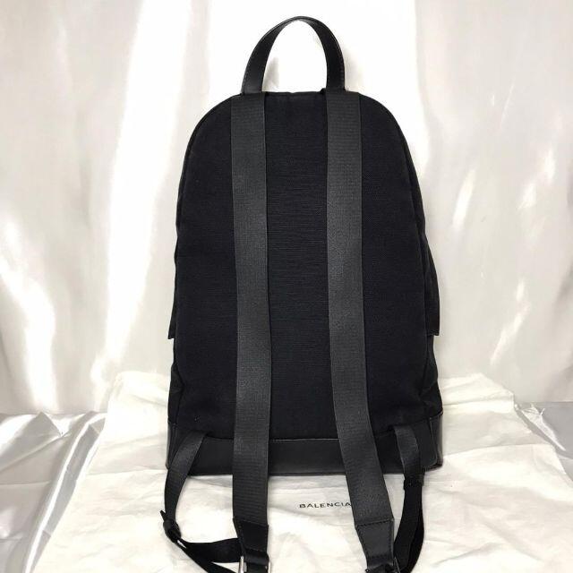 バレンシアガ バックパック 黒 キャンバス×レザー