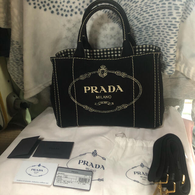 PRADA(プラダ)のプラダ　カナパ　ギンガムチェック　新品同様 レディースのバッグ(ハンドバッグ)の商品写真