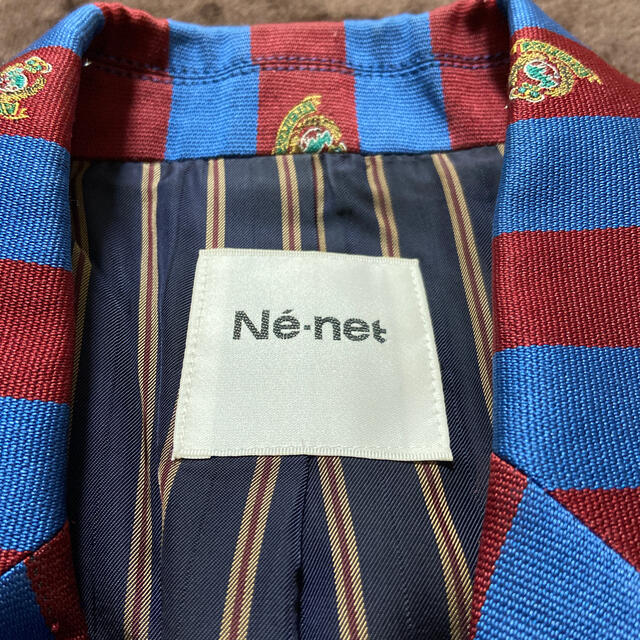 Ne-net ジャケット ストライプ 赤青 3