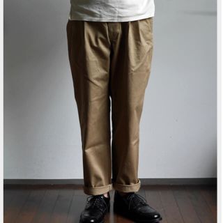 COMOLI ベルテッドチノパンツ size 1 / Beige 17SS