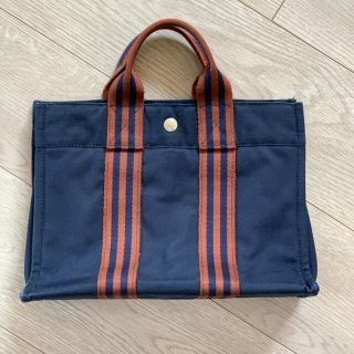 エルメス(Hermes)のHERMES エルメス フールトゥPMキャンパス　ネイビー(トートバッグ)