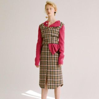 バーニーズニューヨーク(BARNEYS NEW YORK)の美品 アカネウツノミヤ アルパカ混 カーディガン ジゼル掲載 4.3万円(カーディガン)