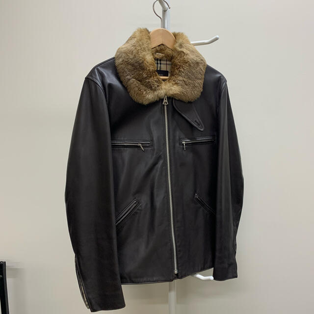 BURBERRY BLACK LABEL(バーバリーブラックレーベル)のBurberry BLACK LABEL ラムレザージャケット メンズのジャケット/アウター(レザージャケット)の商品写真