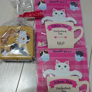 カルディ(KALDI)のカルディ ねこの日  ねこミニ缶 ニャンティ(3P)2袋(菓子/デザート)