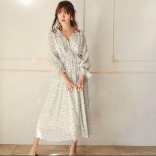 スナイデル(SNIDEL)の美品❤️Her lip to   Polka Dot Long Dress(ロングワンピース/マキシワンピース)