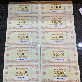 早稲田アカデミー　株主優待　50000円分(その他)