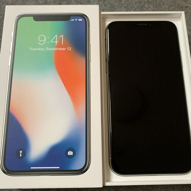 【美品】Apple iPhone X 64G(スペースグレイ)