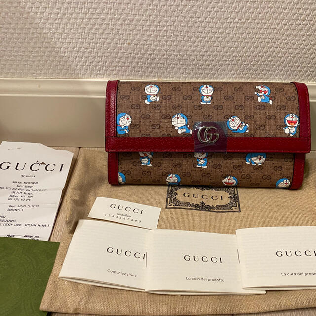 GUCCI グッチ　コンパクト ウォレット 二つ折り財布ドラえもんコラボ