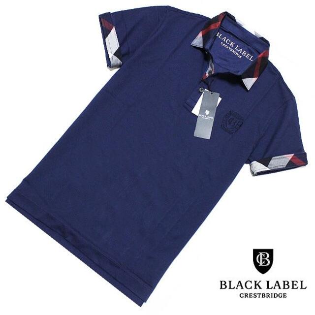 新品 ブラックレーベル クレストブリッジ チェック 高品質 半袖ポロシャツ M ポロシャツ