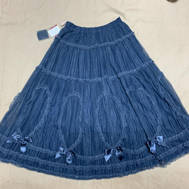 新品☆ ピンクハウスのリボン&ピコレース付き総レースミディ丈 ... ピンクハウス ピコット配色 ローンミディ丈スカート ベージュ