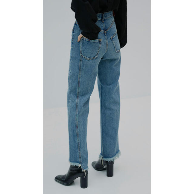 AMERI VINTAGE ZIPPER STRAIGHT DENIM