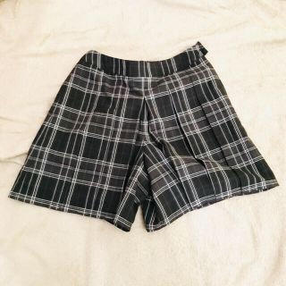 ニッセン(ニッセン)の【新品】ニッセン 黒白 チェック キュロット (パンツ/スパッツ)