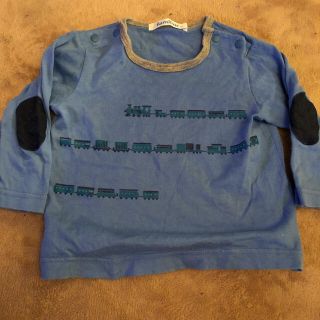 ファミリア(familiar)のファミリア　電車柄　ブルーカットソー(Ｔシャツ)