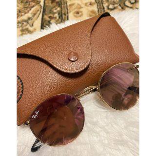 レイバン(Ray-Ban)の丸型サングラス ピンクブラウン　レイバン　美品　ケースあり(サングラス/メガネ)