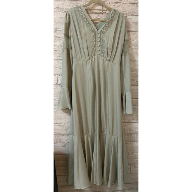 Ameri vintage FLARE SATIN DRESS