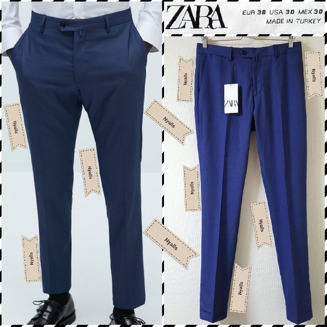 ZARA MAN★新品★タグ付き★ブルー★セットアップ★スーツ★ブレザー★パンツ